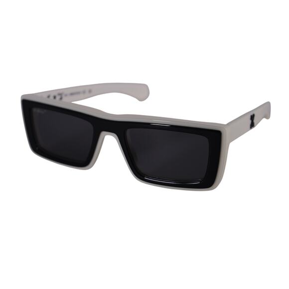Off-White Narrow Rectangle JACOB Sunglasses - White/Dark Grey - NWT - Picture 1 of 10